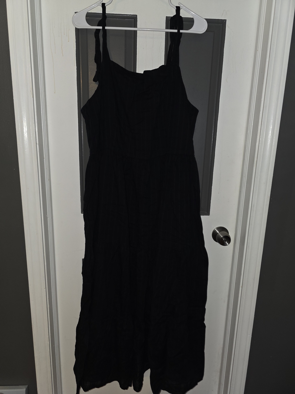 Old Navy Black Sleeveless Maxi Dress with Adjustable Straps